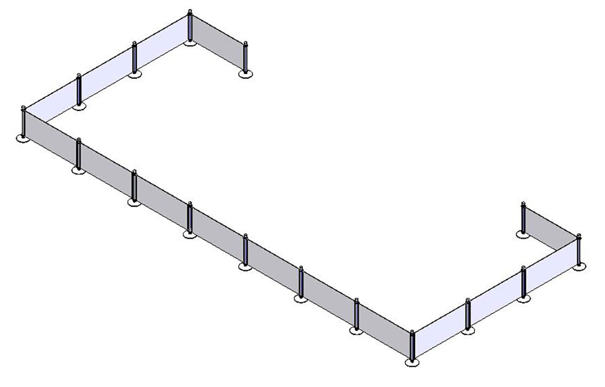 Café Barrier System w/ 15 Banners & 16 Stanchions - Black - Image 5
