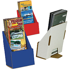 Cardboard countertop brochure pockets