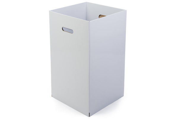 Safety disposable cardboard bins and trash cans