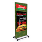 30 x 69 double-sided floor stand with cardboard sign display