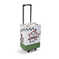 Cardboard trade show storage trolley with plastic telescoping handle  