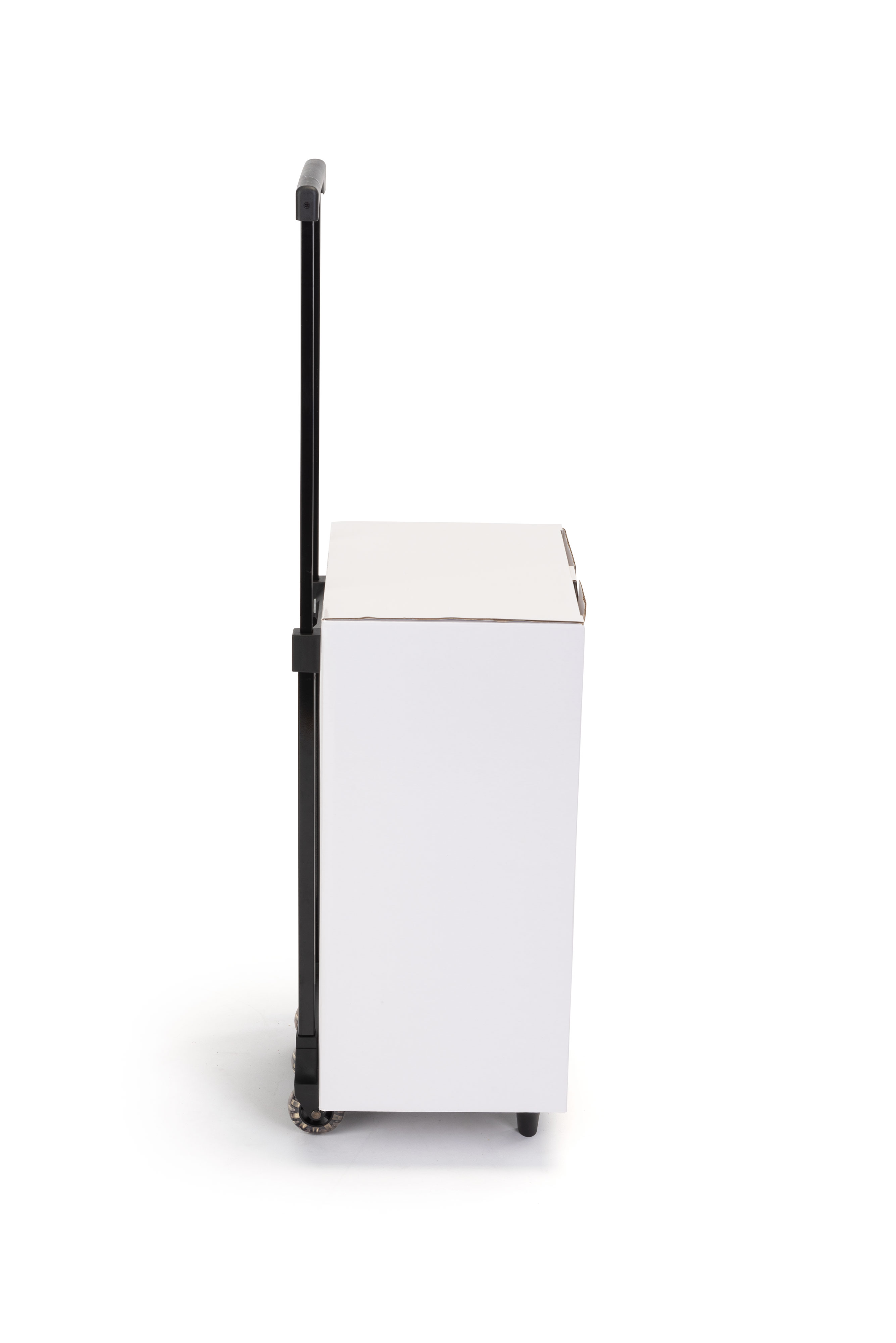 【2025 新作】 White Cardboard Exhibition Trolley Box | Wheels for Easy サイドテーブル・ナイトテーブル・ローテーブル