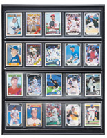 Baseball card display with 20 slots