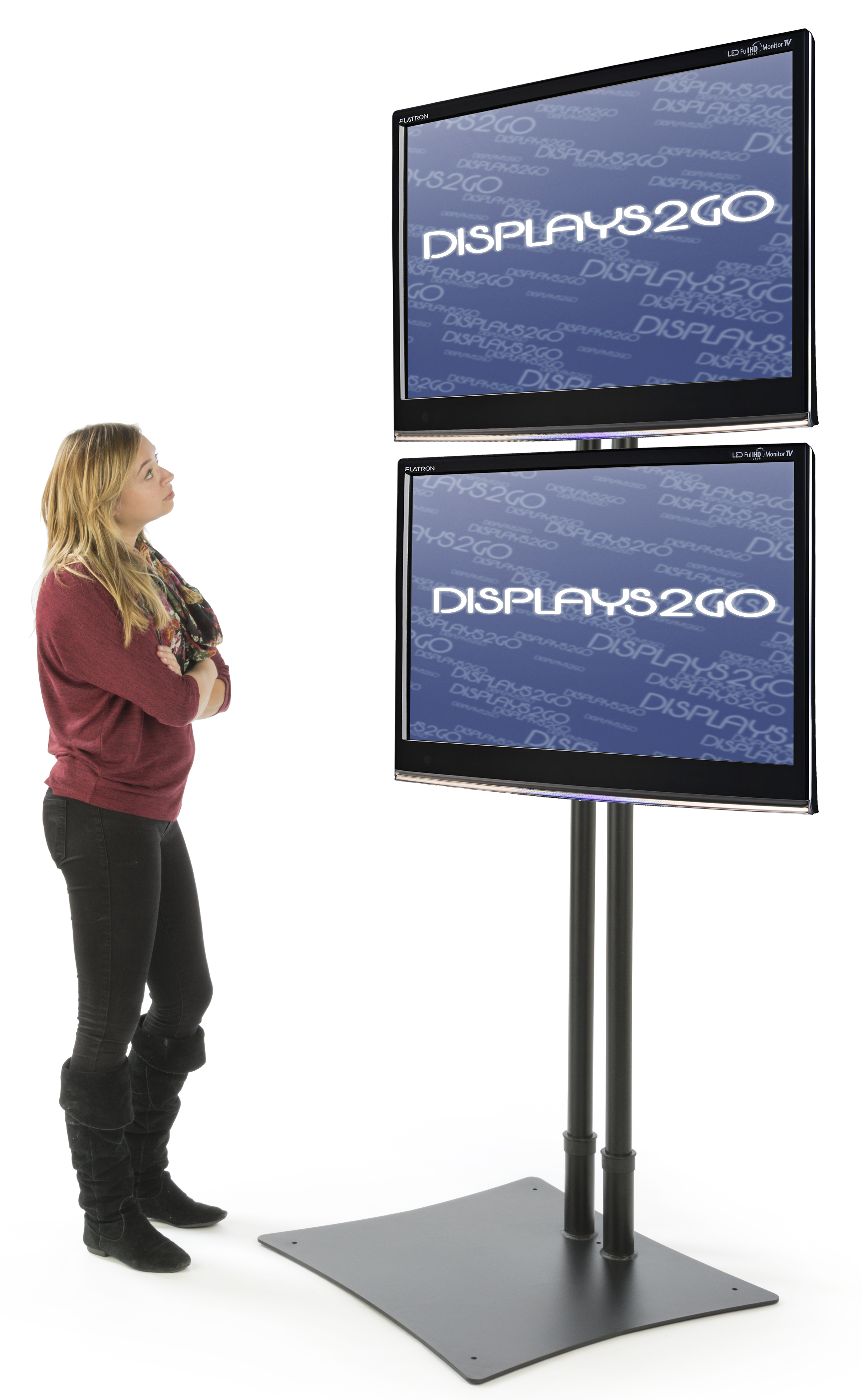 Dual TV Stand w/ 2 Rotating Brackets, Monitors 32” – 70”, Travel Case - BlackDual TV Stand w/ 2 Rotating Brackets, Monitors 32” – 70”, Travel Case - Black - Image 8