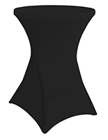 Round stretch table cover in black
