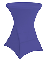 Round stretch table cover in royal blue