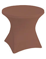 Stretch polyester tablecloths in brown