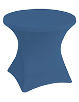 Dark blue stretch polyester tablecloths