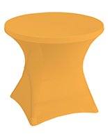 Stretch polyester tablecloths in gold color