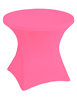 Stretch polyester tablecloths in bright pink