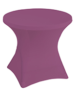 Purple stretch polyester tablecloths with fitted design