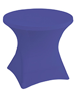 Royal blue stretch polyester tablecloths