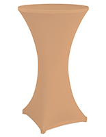 Tan cocktail table spandex cover with wrinkle-free fabric