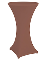 Brown cocktail table spandex cover with wrinkle-free fabric