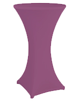 Purple cocktail table spandex cover with wrinkle-free fabric