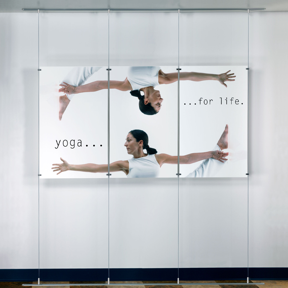 Exhibit Signage On Railing Rail Hanging System | For Ceiling to Floor Signage | Displays2Go