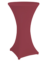 Burgundy stretch highboy cover with wrinkle-free fabric