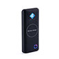 Black wireless charging promotional power bank with free full color branding 