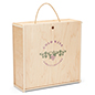 Custom printed wooden wine gift box with full color artwork 