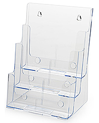 thumbnail image 2 of Marketing Holders Tiered Brochure Holder – Clear Acrylic For Trifolds & Flyers (Wall Or Countertop) 2 of 5