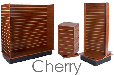 Slatwall Fixtures with Cherry Laminate Finish