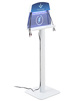 Cell phone charging station with floor standing design