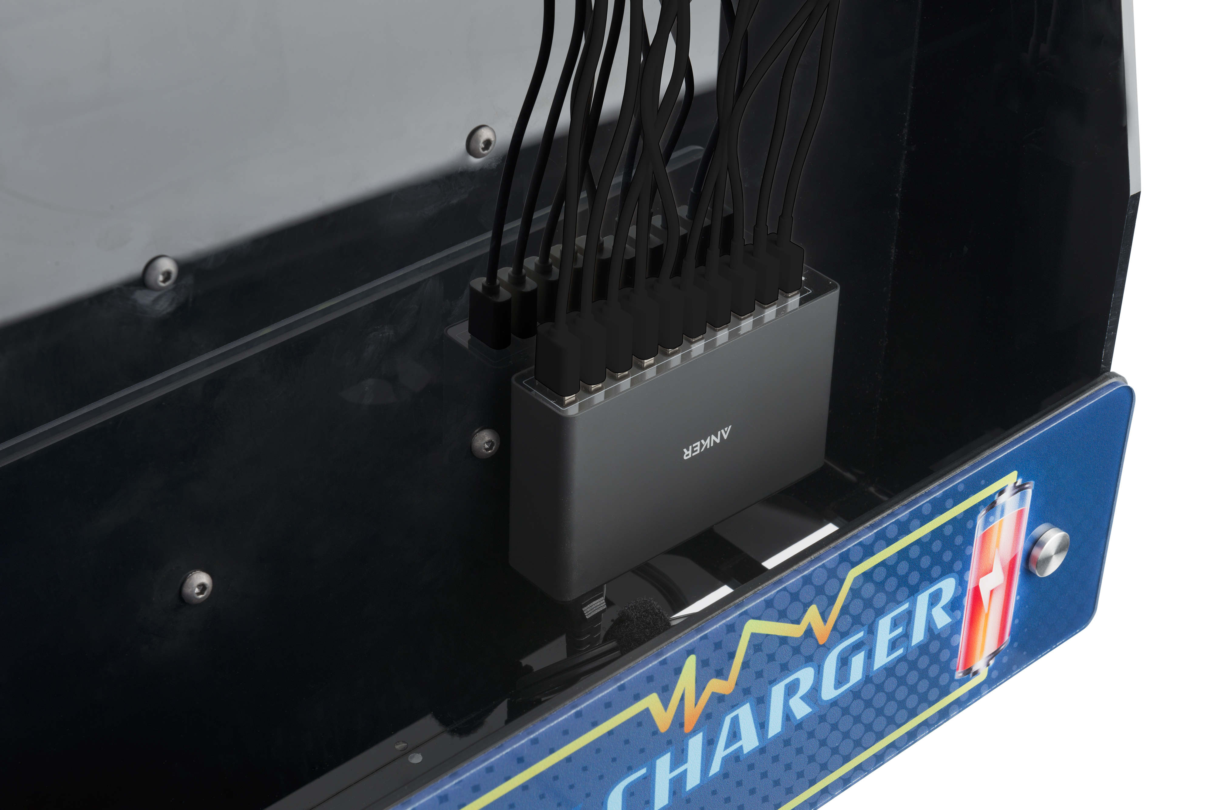 Charging Kiosk for Floor, 10 Cables, 8-Pin Charging & Micro-USB, Custom Graphics - Image 5