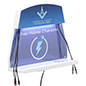 Wall mounted cell phone charging station with cords