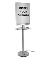 Silver snap frame light box charging station