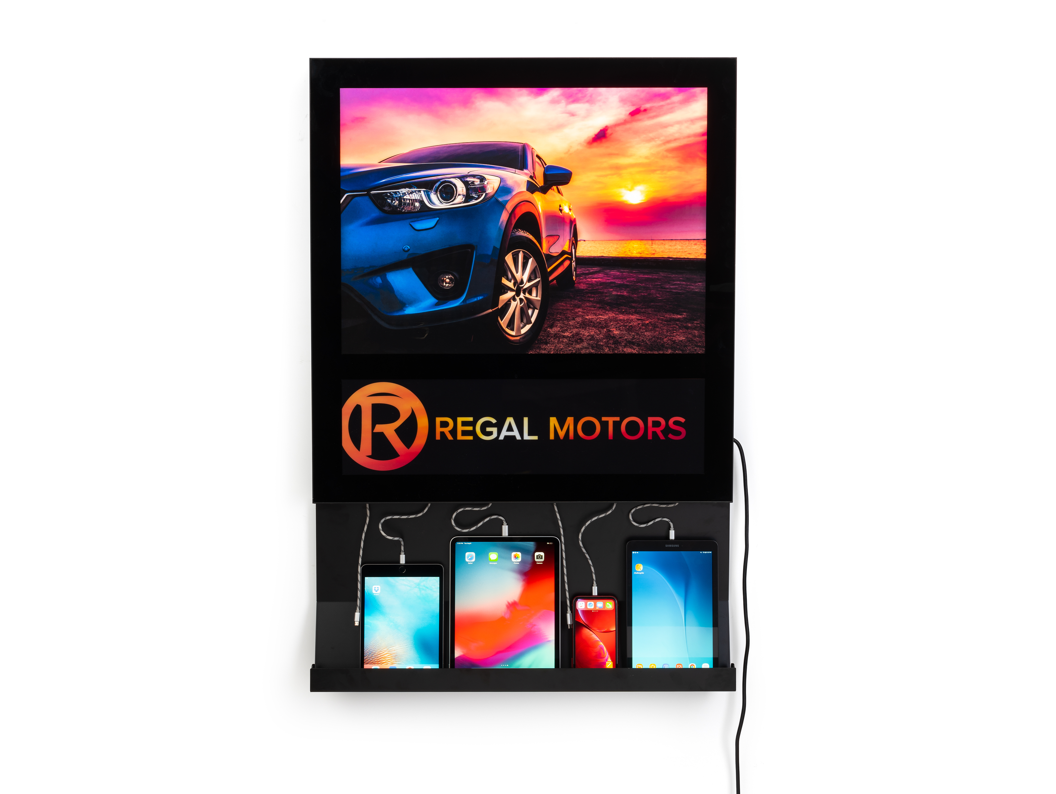 Charging Station for Wall, 6 Cables, 23" x 24" Custom Poster - Black - Image 2