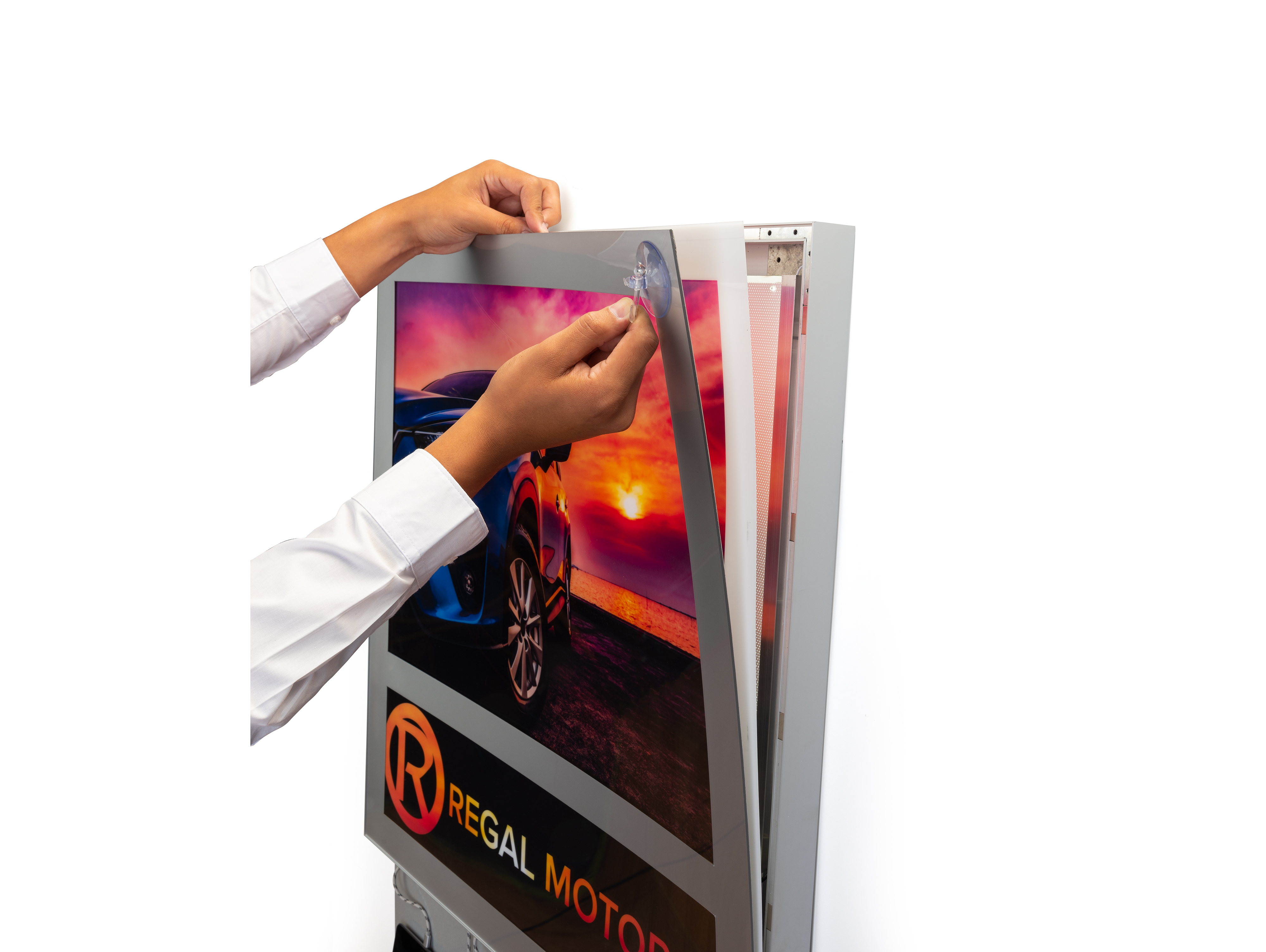 Charging Station for Wall, 6 Cables, 23" x 24" Custom Poster - Silver - Image 4