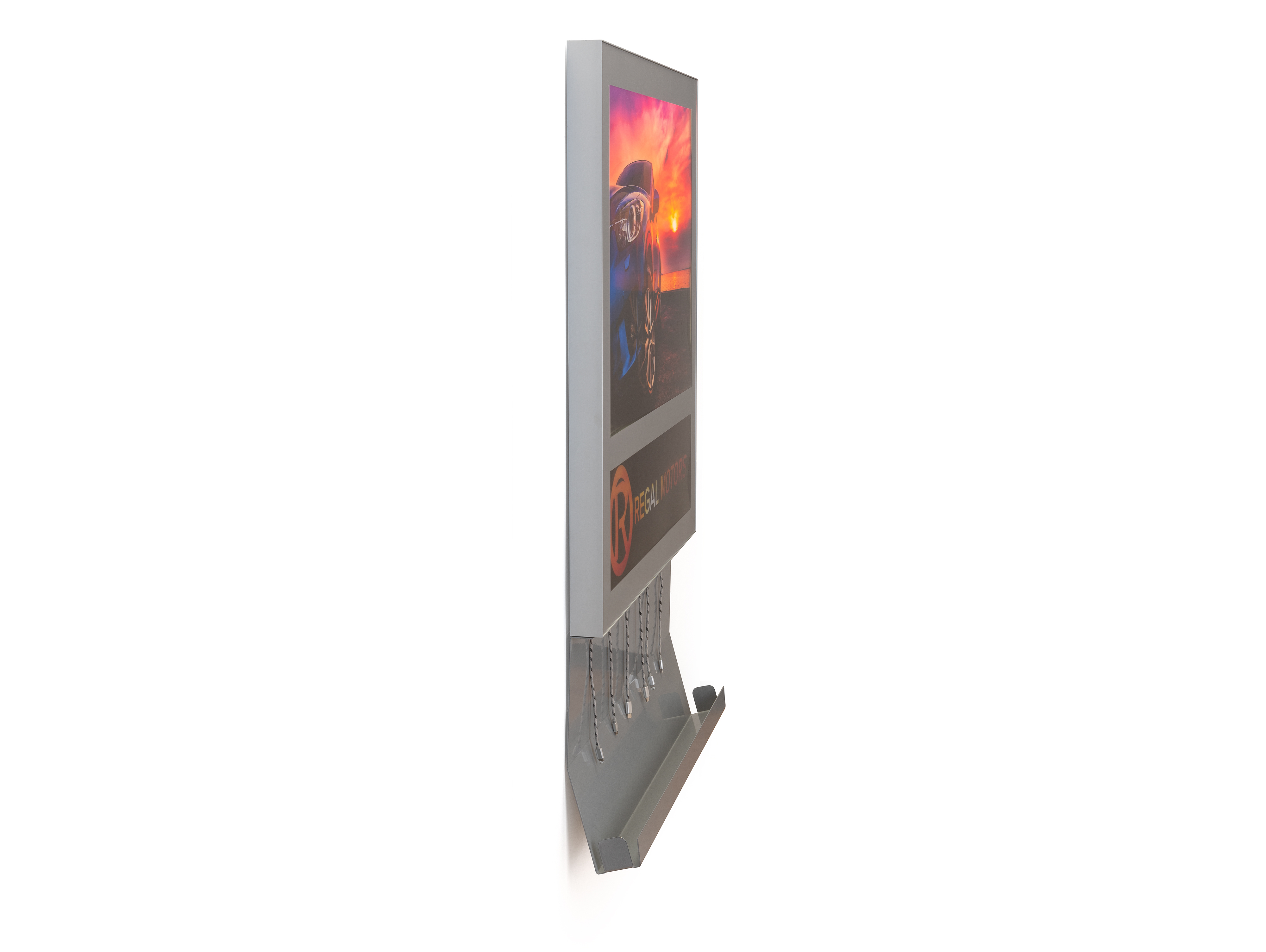Charging Station for Wall, 6 Cables, 23" x 24" Custom Poster - Silver - Image 5