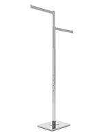 2 way clothing rack with chrome color shiny finish