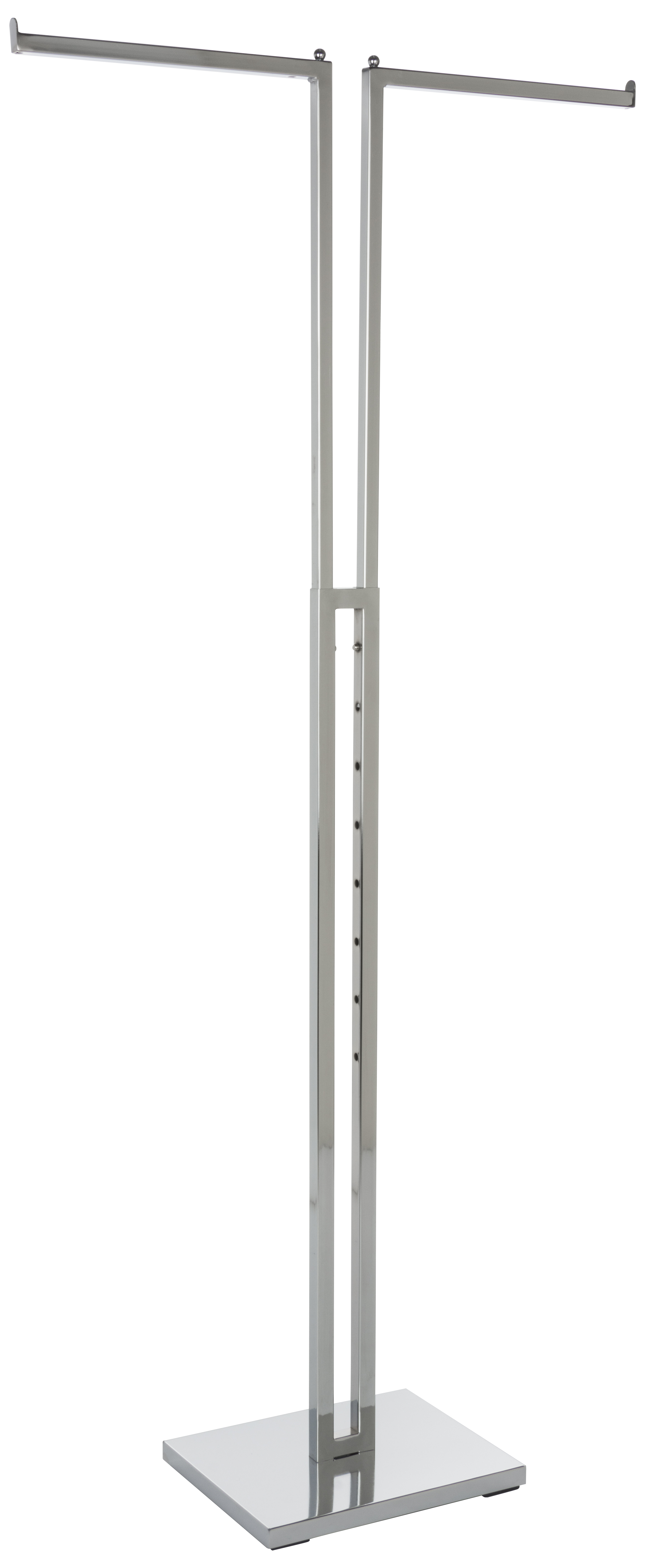 2 Way Textile Rack 2-Way Clothing Rack | Chrome Polished Steel | Displays2Go