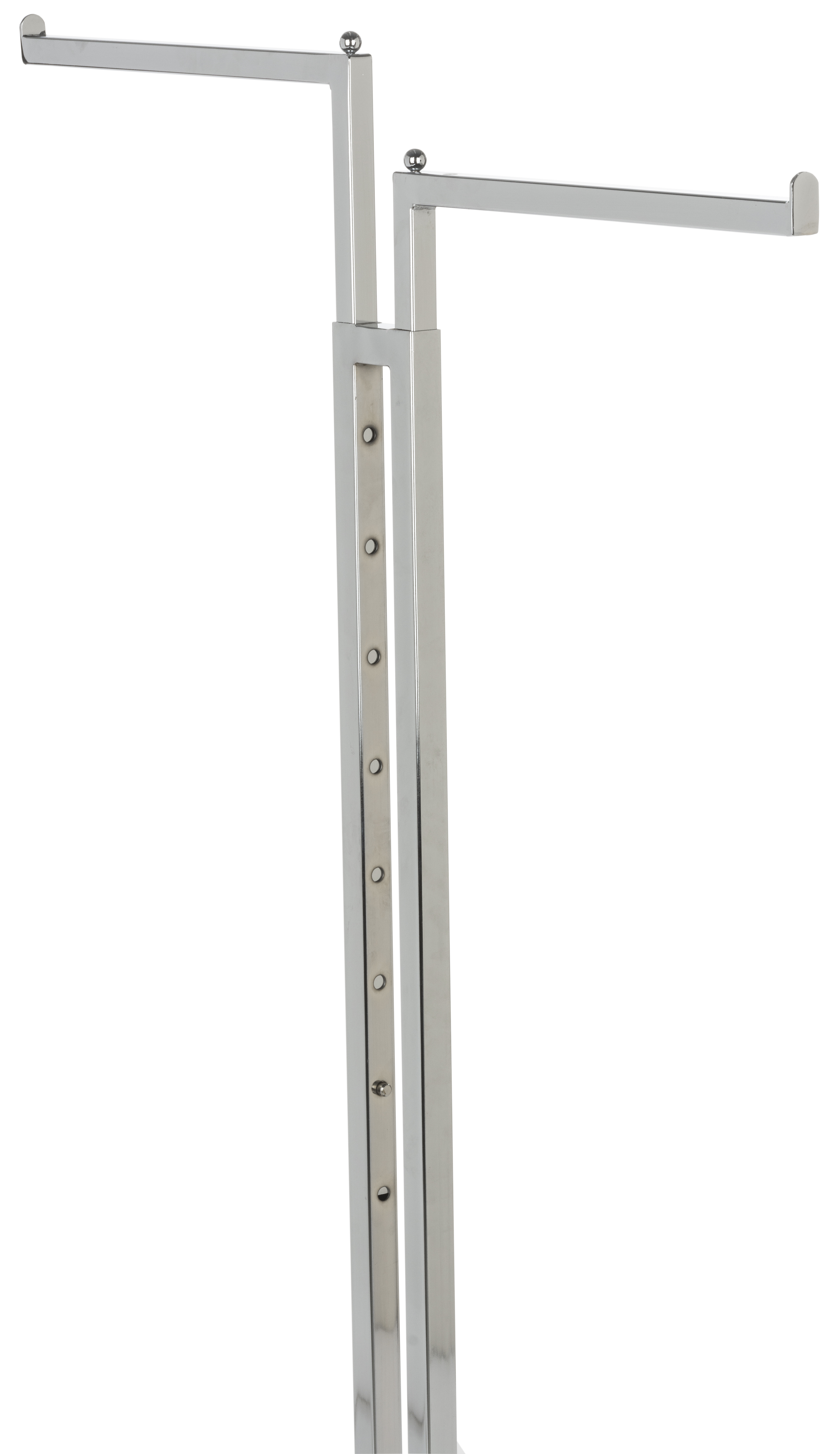 2 Way Textile Rack 2-Way Clothing Rack | Chrome Polished Steel | Displays2Go