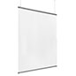 Clear vinyl hanging sneeze screen with 48 inch tall film 