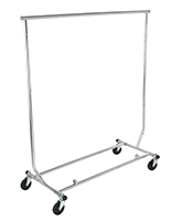 Collapsible garment rack with a weight capacity of 100 pounds