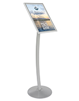 Display Sign Stand With Curved Base