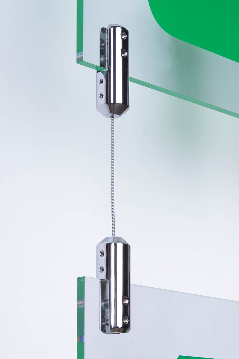Hanging Cable Ruler Cable Hanging System | 2 Ceiling Mounts, 6 Clamps & 3 Cables | Displays2Go