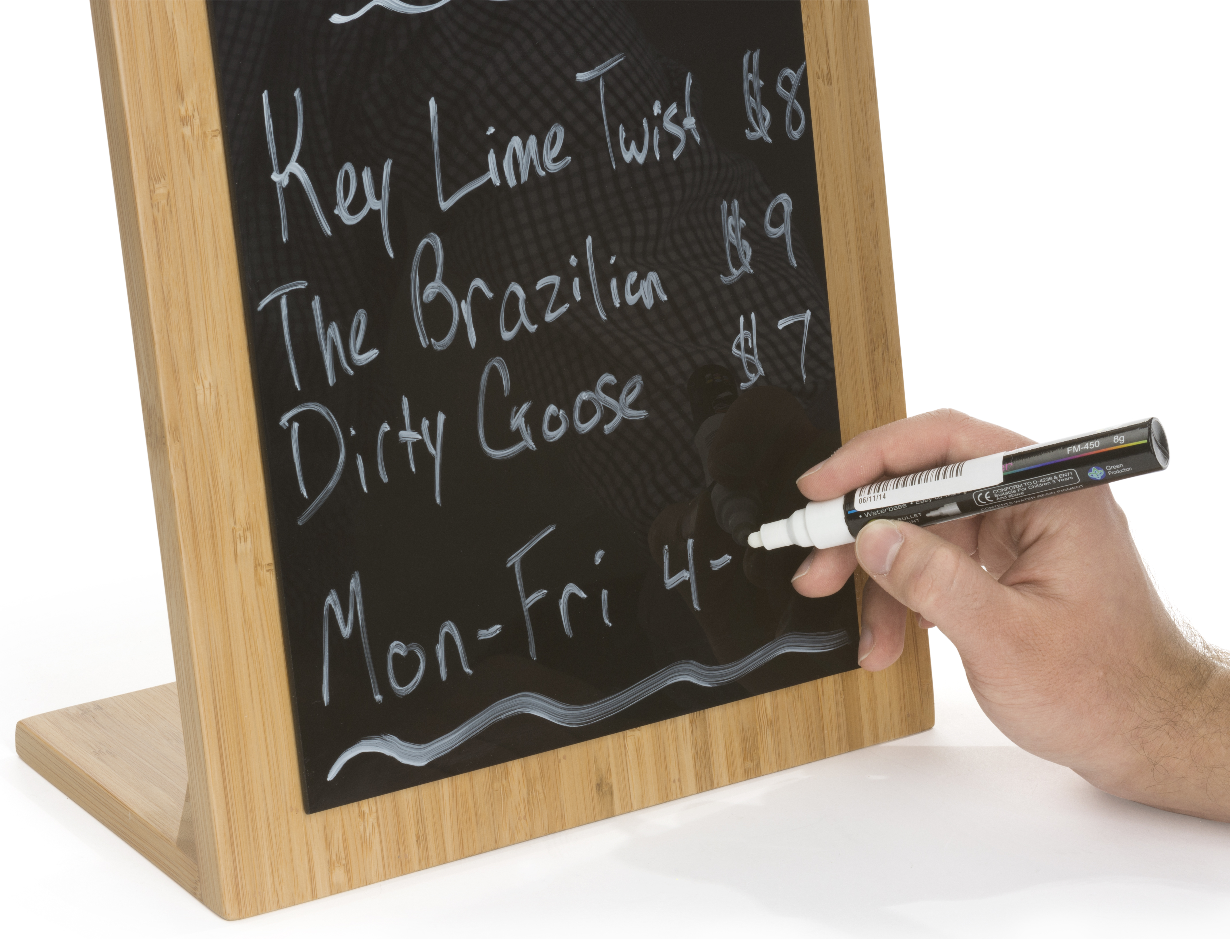 Bamboo Framed Write-On Board | Wet or Dry Erase | Displays2Go