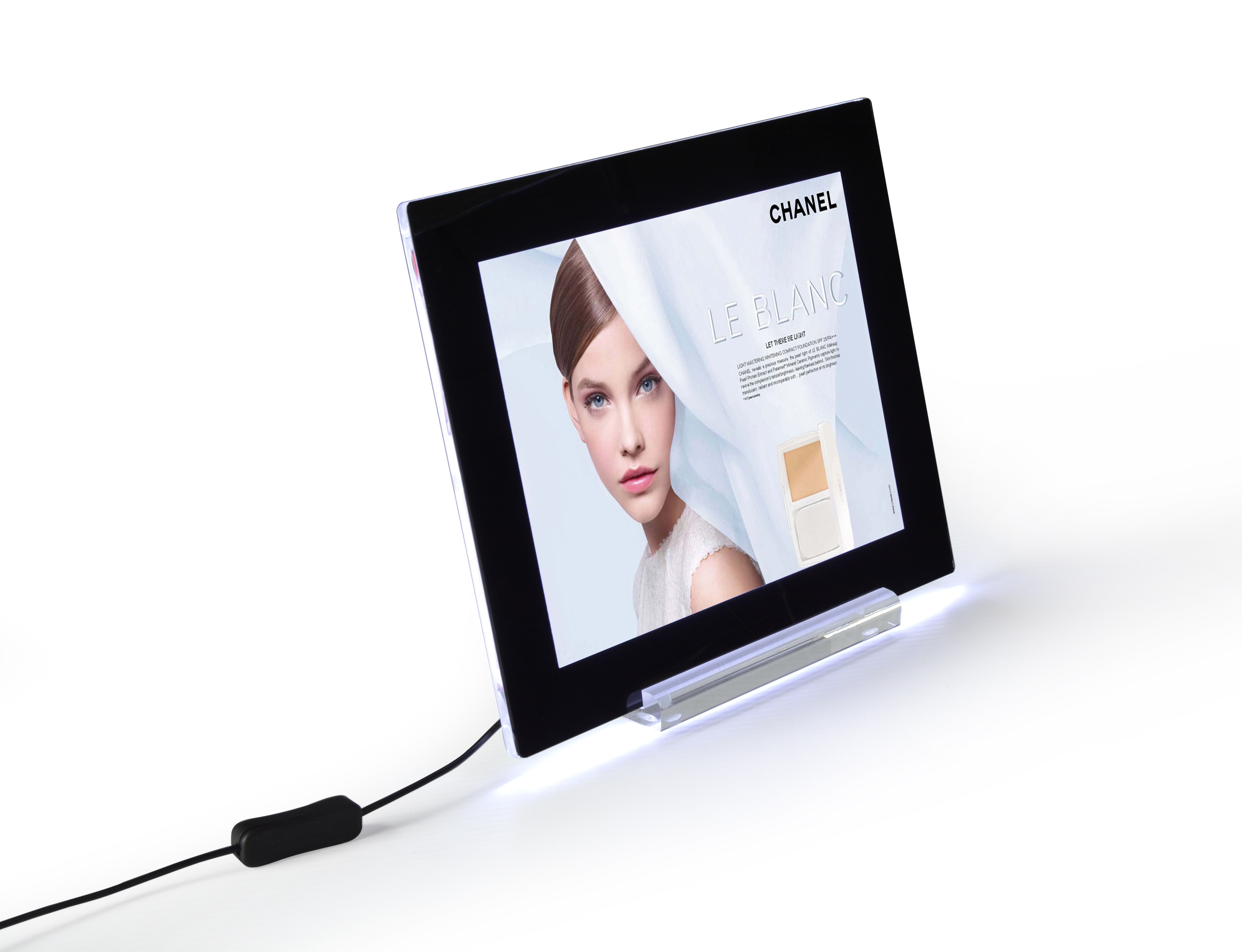 Top Frame Led 8.5 x 11 Lighted Frame | LED Case for Countertops | Displays2Go
