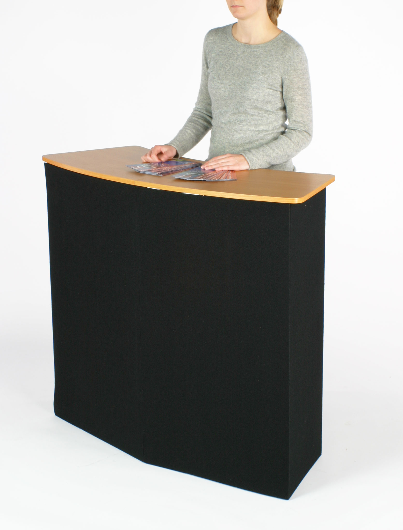 43"w Portable Counter with Inner Shelves - Black - Image 2
