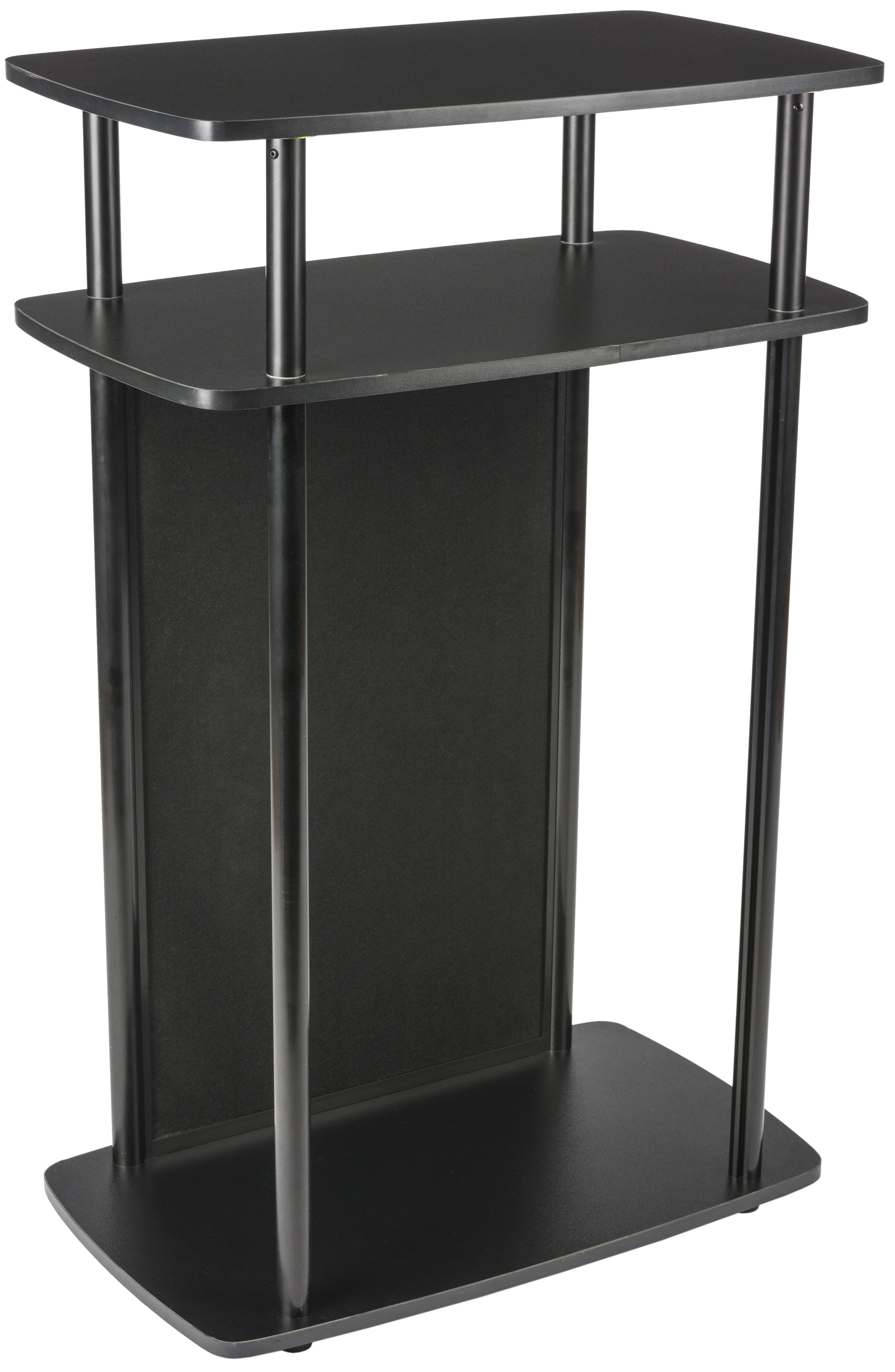 40.75” Tall Portable Counter w/ Inner Shelf, Hook-and-Loop Panel - Black - Image 2