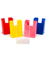 Countertop colored acrylic flyer holders