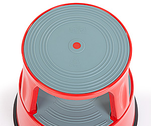 Commercial step stool with anti-skid rubber surface