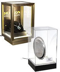 countertop display boxes with LED lit base