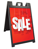 Sandwich Board with Custom Inserts, Weighs 20 lbs
