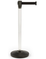 Fillable Clear Stanchion with Black Belt