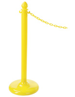 Yellow Plastic Post Stanchions Sold as Complete Kit