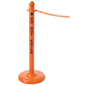 Rust-Proof Orange Stanchion Safety Post & Chain Kit